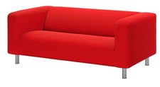 2 seater Klippan Sofa. Good Condition. Inc RED Removable Machine Washable Cover 