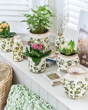 Olive Green & Ivory Ceramic