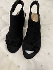 Black Suede Tamaris Sandals