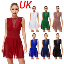 Womens Costume Classic Dress Contemporary Dancewear Roller Skating Outfit Shiny