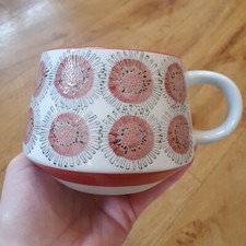 Joyye Orange Print Mug Cup IMPERFECT CHIPPED 