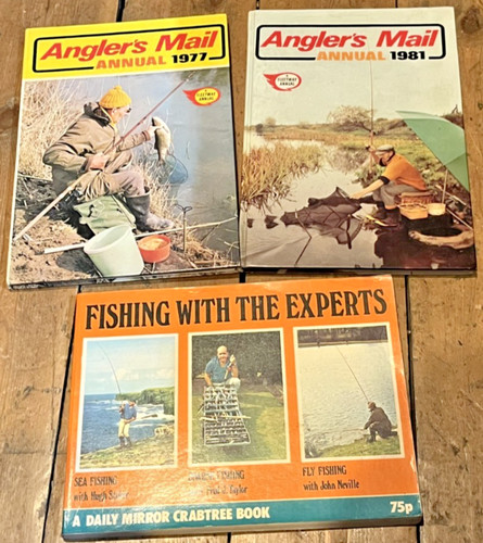 Vintage fishing books - vintage, x3