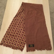 Vintage Sammy Reversible Scarf Fringed Acetate Wool 50s 60s Mod Made in England