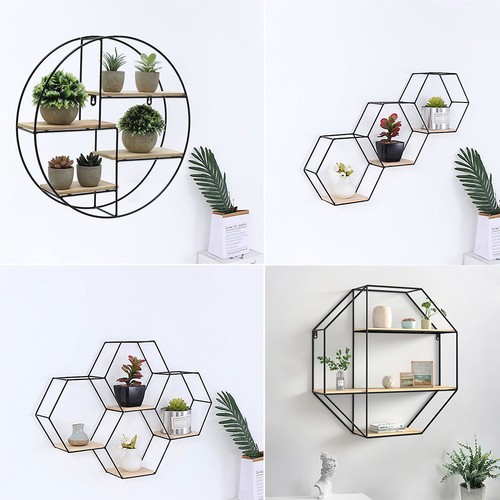 Metal floating wall shelves - wall,