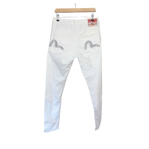 Evisu jeans white silver - evisu,
