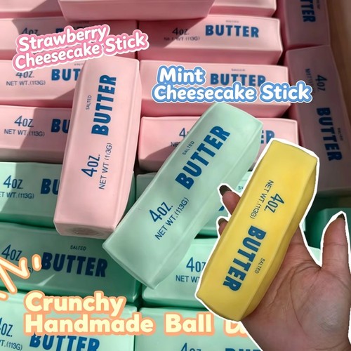 Butter stick squishy stress - butter,