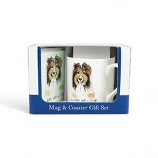 Sheltie Bone China Mug & Glass