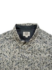 White Stuff Men’s White Bird Pattern Slim Fit Long Sleeve Shirt - Size XL