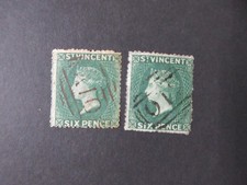 St Vincent QV 6d x 2 on Stockcard, 99p Start