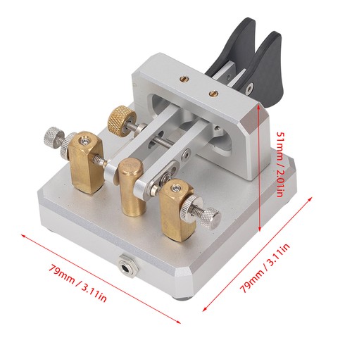 Silver morse code key double - morse,