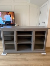Solid Wood Sideboard with Glass Doors Originally From Ikea. Excellent Condition