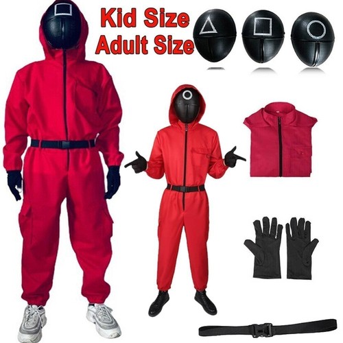 Kid adult squid red - red, jumpsuit