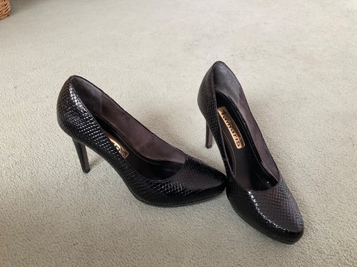 Ladies black crocodile - black, effect