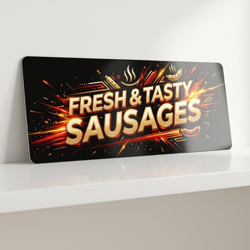 Fresh tasty sausages metal - tasty,