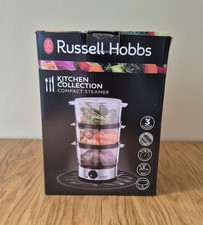 Russell Hobbs Three Tier Compact Food Steamer Kitchen Collection 7L Capacity NEW