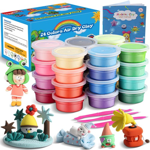 Ifergoo air dry clay colors - 24,