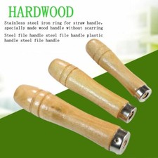 5Pcs Wooden File Handle Fit Home Tool Stainless Steel Ring Hardwood DIY Gifts