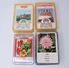 4 Sets / Packs of TOP TRUMPS & Card Games: 2 x Flowers, Sport and Locomotives
