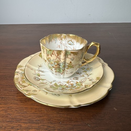 Antique aynsley tea trio peach - antique,