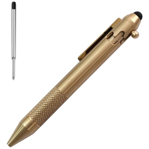 Brass bolt action pen - brass,