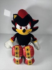 RARE Shadow The Hedgehog Plush Sonic The Hedgehog SEGA Sonic X 17” VERY GOOD