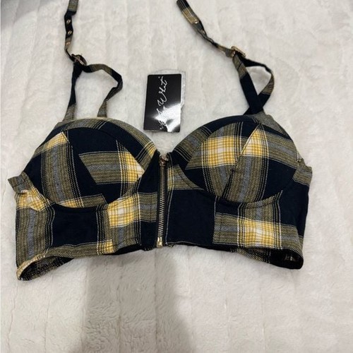 Plaid black and yellow women - yellow, women's