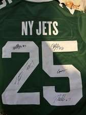 New York Jets 25 Jersey Signed By Breece Hall, Sauce Gardner, Garrett Wilson +2