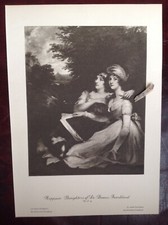 Hoppner .( artist.) .title ...Daughters of Sir Thomas Frankland....old print