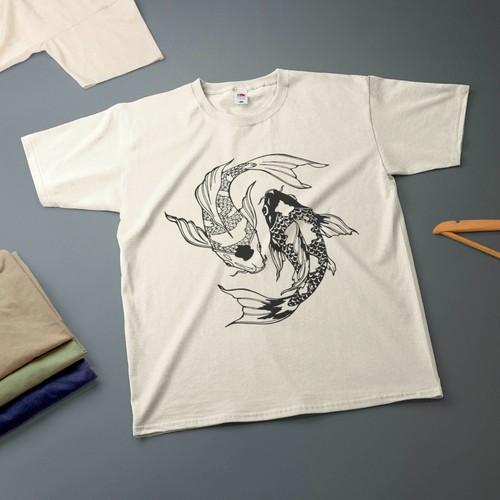 Koi fish ink - koi, drawing