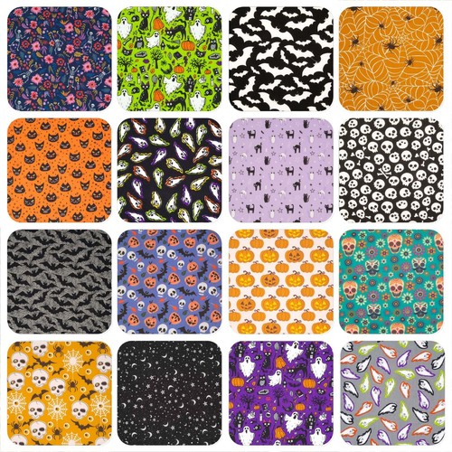 Halloween polycotton fabric - polycotton,