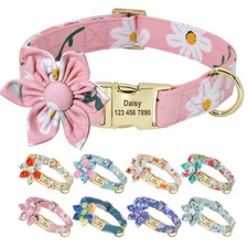 Flower Personalised Dog Collar