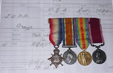 WWI 1914-15 STAR TRIO AND ARMY LS&GC MEDAL - ROYAL GARRISON ARTILLERY + DETAILS