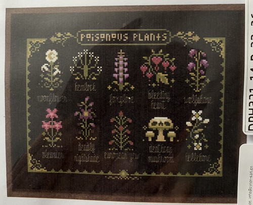 Poisonous plants cross stitch - cross,