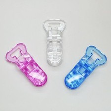 10mm Plastic Acrylic Transparent T Clip Baby Jewellery Dummy Clip Making Craft