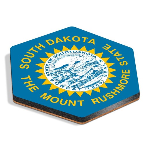 Hexagon mdf coaster south - hexagon,