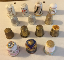 14 Good Assorted Thimbles-
