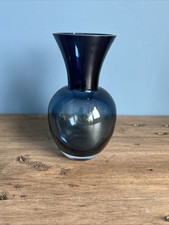 Dartington Small Blue Posey Bud Glass Vase H6 Inches VGC Simplistic