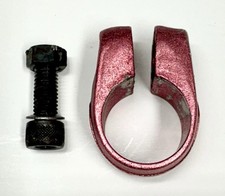 Vintage Original 1980s Schwinn Predator BMX Seat Post Clamp Red Anodized 25.4