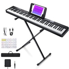 Donner DEP-1 Digital Piano 88 Key Beginner Keyboard with Stand Pedal Carry Case
