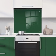 Coloured Glass Splashback with Pre Drilled Holes & Wall Hanging Fixings