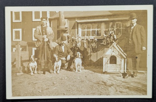 Postcard real photo hunting - real,