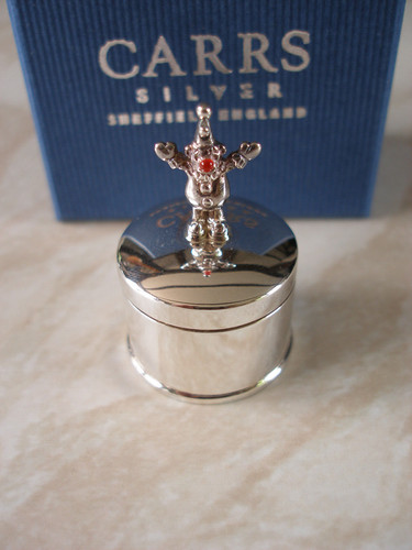 Sterling silver clown tooth - silver,