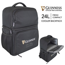 Guinness Cooler Backpack 24L Insulated Bag with Padded Straps & Side Pockets