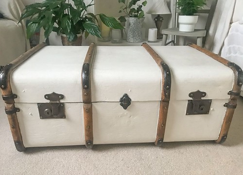 Vintage steamer trunk - vintage,