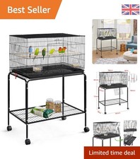 Large black iron birdcage with - black,
