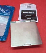 Hamilton Sheer 5A Floor Socket, 1 gang, Satin Steel, Unswitched Socket