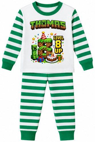 Personalised minecraft pyjamas - minecraft,