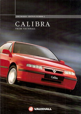 Vauxhall Calibra 1995-1996 UK Market Brochure 2.0i, 16v, 2.5 V6 & Turbo 4x4