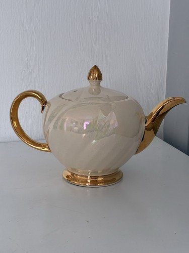 Burslem pearlescent tea pot - burslem,