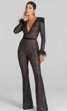 Nadine Merabi Rachel Black Jumpsuit Size UK 10 - BNWT - New